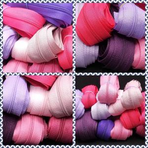 330 g Endlos-Reißverschuss 3 mm Farbpaket Nr. 3 Pink-, Flieder-, Lila- und Rosatöne
